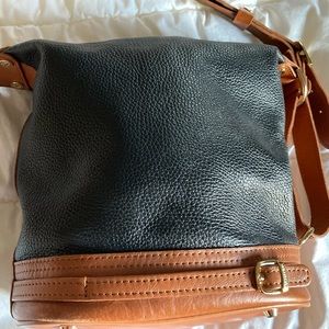 Valentina black and brown bucket bag.smoke free.